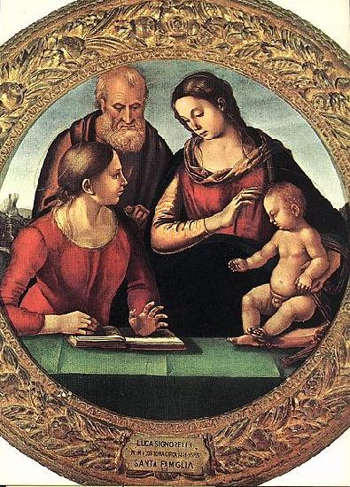 Luca Signorelli The Holy Family with Saint France oil painting art